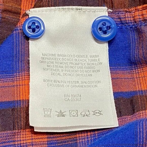 Mountain Hard Wear Button Up Men's XL Blue Red Plaid Cotton Blend Casual Shirt - Picture 8 of 11